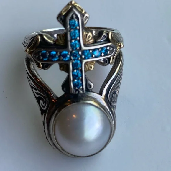 GORGEOUS KONSTANTINO GOLD &SILVER RING - Picture 5 of 7